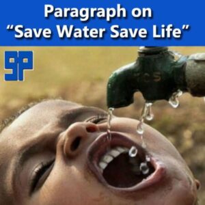 short paragraph on save water save life